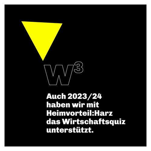 Mit unserer Standortkampagne Heimvorteil:Harz haben wir zum wiederholten Male das W3-Wirtschaftswissen-Quiz mit den...